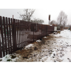 Забор из евроштакетника в линейном порядке под ключ, ( Высота 2,0м )